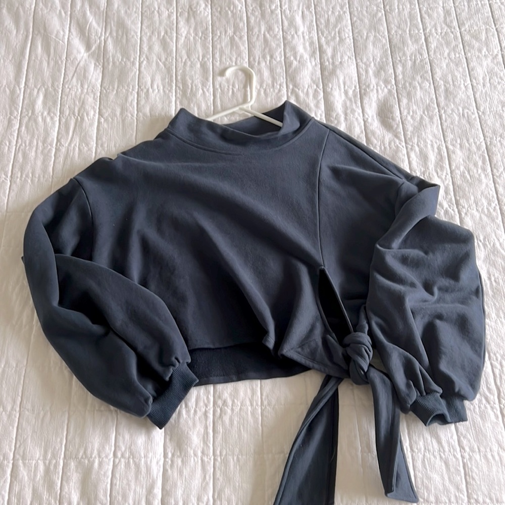 Mock Neck Cropped Sweater